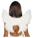 Hvide fjervinger med elastikker til engle udklædningen.