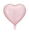 Lyserød hjerte folieballon, 45 cm