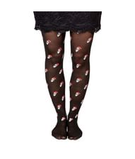 Strømpebukser med julemænd sort