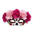 DOD halvmaske røde blomster