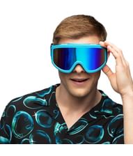 Skibriller neon blå