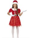Glitter Mrs. Claus 7-9 år 125-135 cm