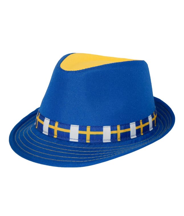 Fedora hat med svenske flag