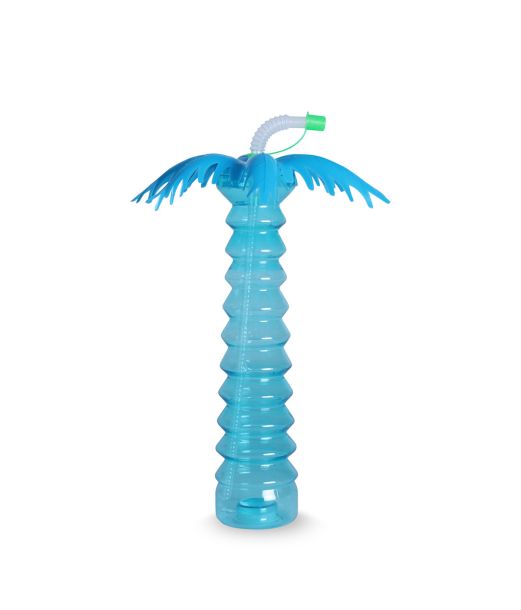 Palme sommeflaske m. sugerør og LED lys 