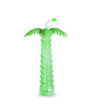 Palme sommeflaske m. sugerør og LED lys 