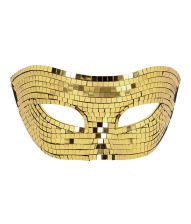 Disco guld halv maske