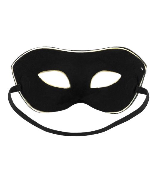 Disco guld halv maske