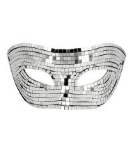 Disco Sølv halv maske