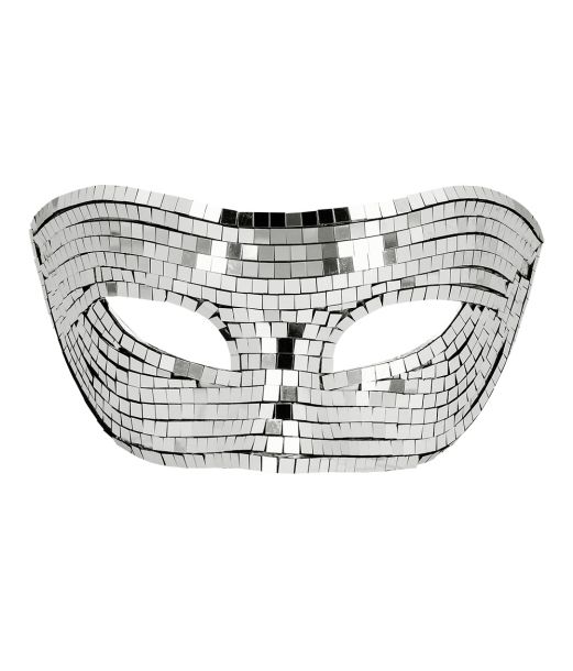 Disco Sølv halv maske