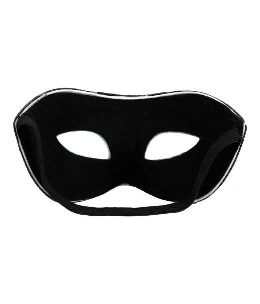 Disco Sølv halv maske