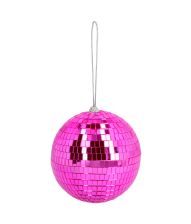 Pink diskokugle 15 cm