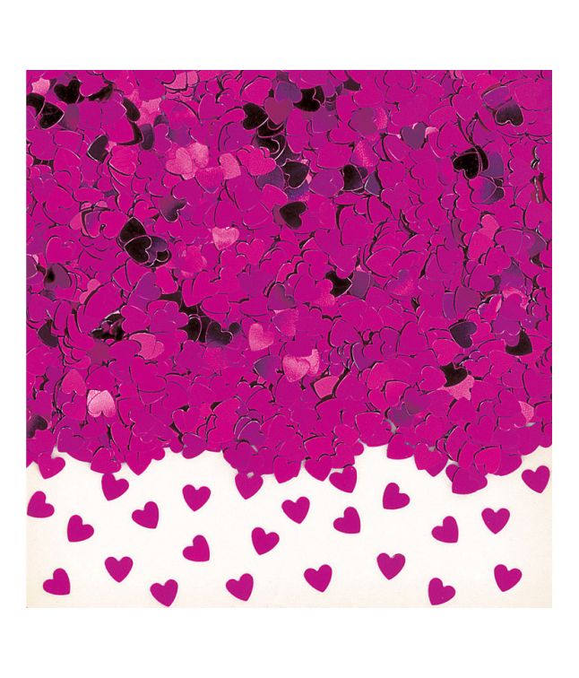 Pink hjerte konfetti 14 g