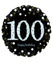 Folieballon 100 år sparkling