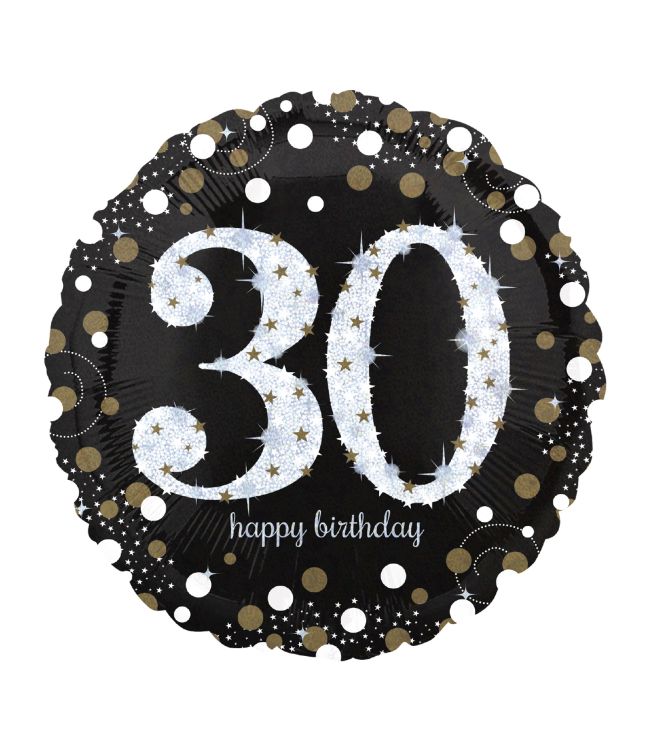 Folieballon 30 år sparkling