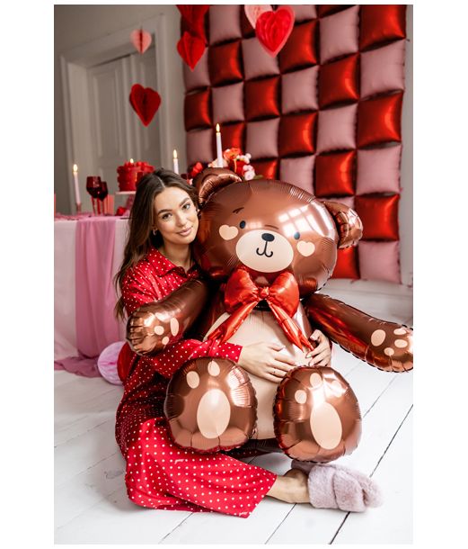 Teddy bamse folieballon 84 x 75 cm 