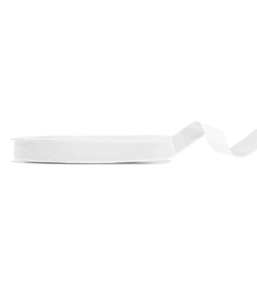 Hvidt velourbånd 15mm