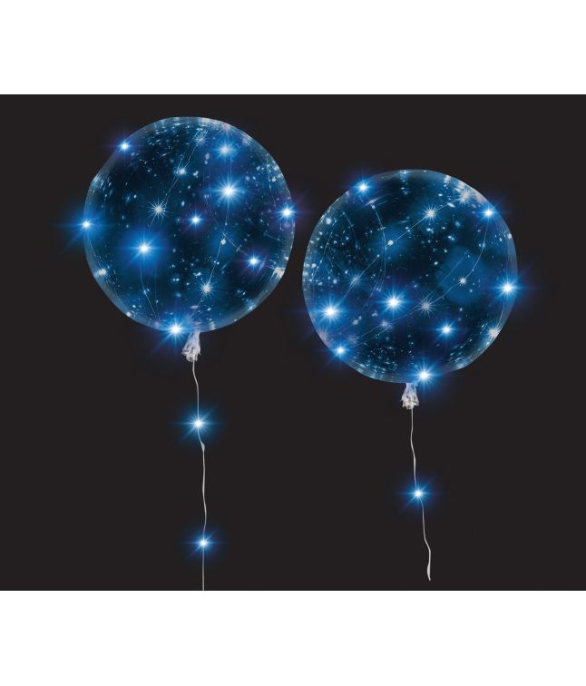 LED ballon 2 stk. Blå