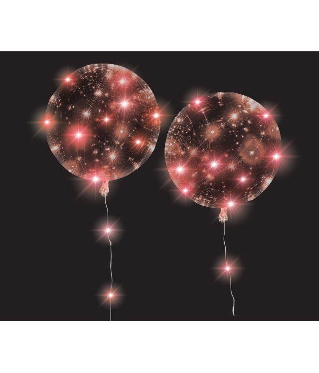LED ballon 2 stk. Rød