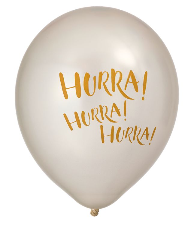 Hurra balloner 6 stk 