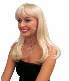 Lang blond paryk