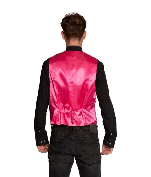 Pink pailletvest og butterfly S