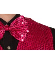 Pink pailletvest og butterfly S
