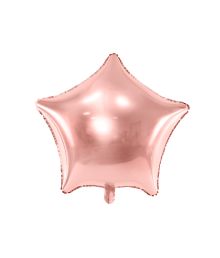 Folieballong med stjärna i roséguld, 70 cm