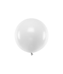 Vit jätteballong, 60 cm