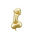 Folieballong med snopp i guld