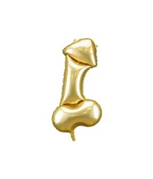 Folieballong med snopp i guld