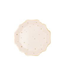 Papptallrikar med guldstjärnor, 21 cm