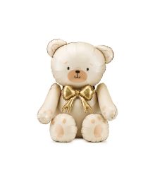 Lys bamse folieballon 84 x 75 cm 