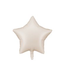 Beige stjerne folieballon 48 cm