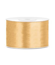 Ljust honungsfärgat satinband, 38 mm
