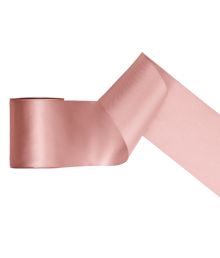 Dammrosa satinband, 100 mm