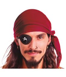 Pirat bandana bordeaux rød