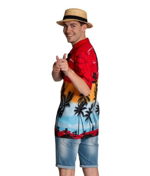 Hawaii skjorte rød paradis S/M