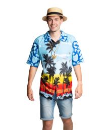Hawaii skjorte blå paradis S/M