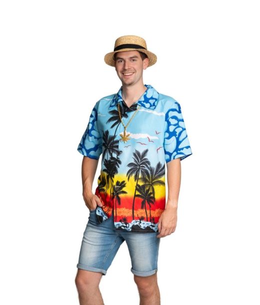 Hawaii skjorte blå paradis S/M