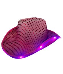 Pink cowboyhat med lys 