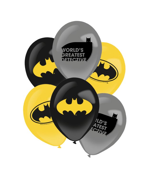 Batman latex balloner 6stk 