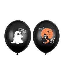 Svarta ballonger med spöken, 6 st