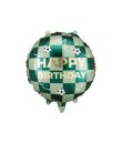 Happy Birthday folieballong med fotbollar
