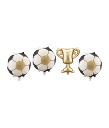 Folieballonger med pokal och bollar