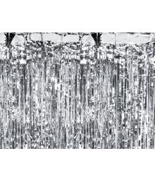 Gardin av silverfolie, 100 x 200 cm
