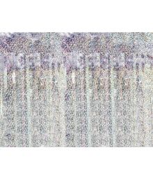 Holografisk foliegardin i silver, 100 x 200