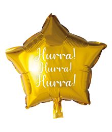 Hurra stjerne folieballon 46 cm