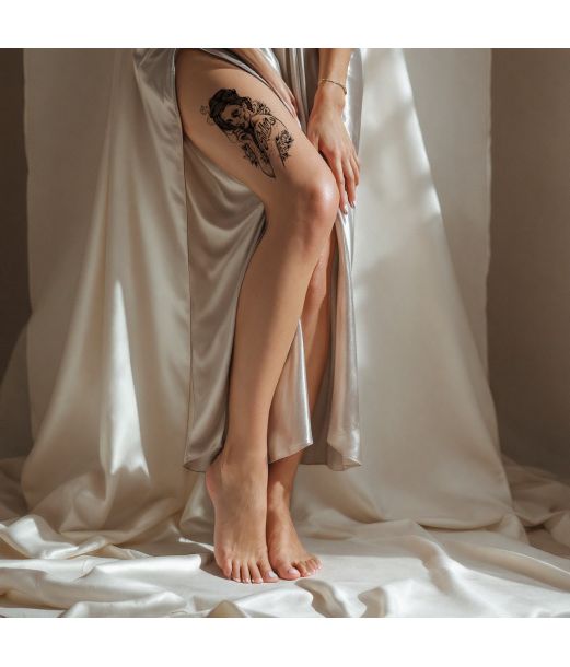Skull woman tatovering.