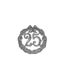 Krans i silver 25 år, 10 cm