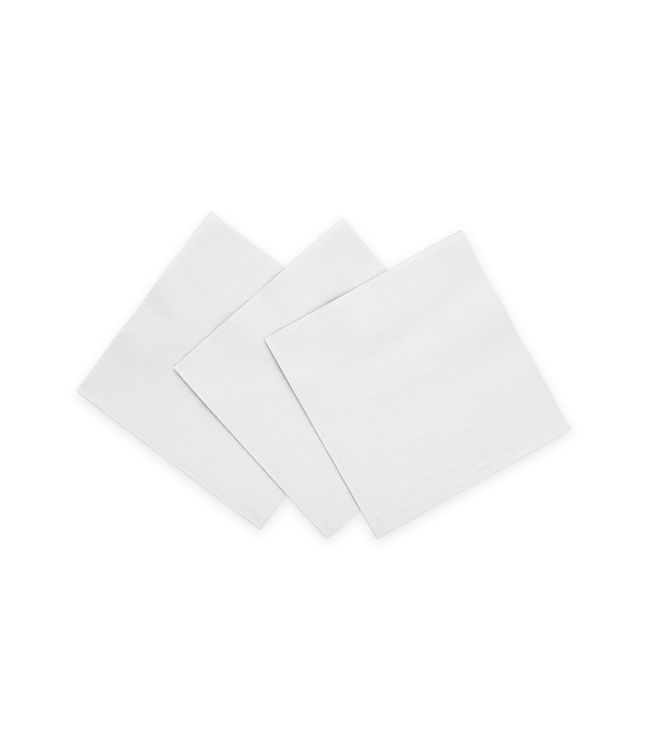 Hvide kaffeservietter 20 stk 24x24 cm